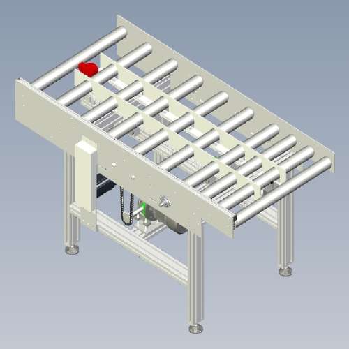 CONVOYEUR À ROULEAUX AVEC ÉGALISEUR